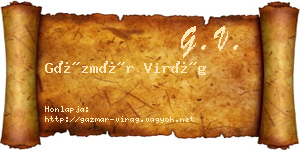 Gázmár Virág névjegykártya